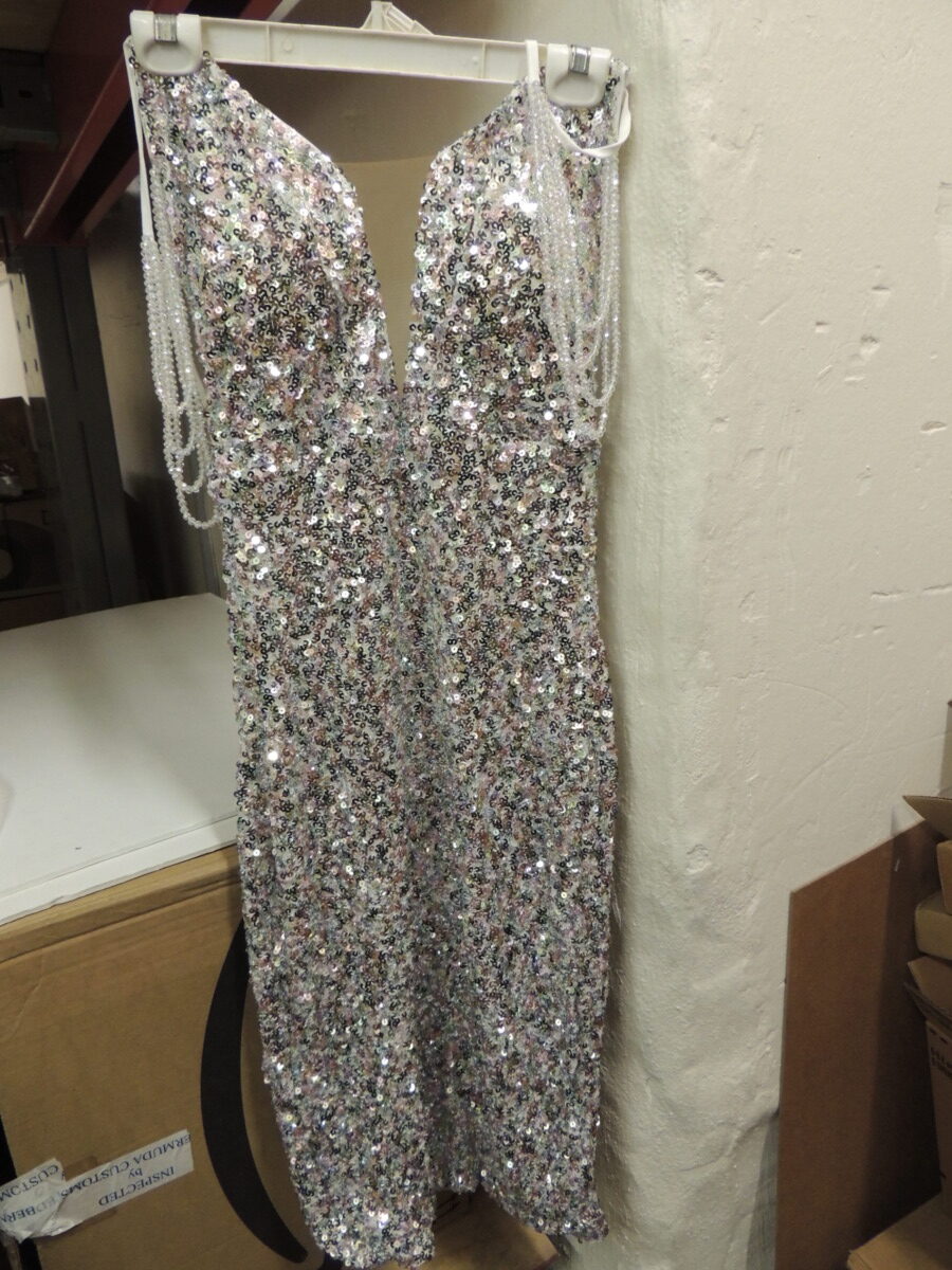 KWH-AC 00105 Love Lemon Sequin Thin Strap Dress